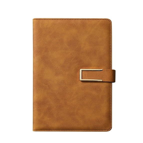 JOGZMZ A5 Buckle Closure Notebook, 200-Page 80GSM Daolin Paper Thread-Bound Journal with Ribbon Bookmark, Professional Office Executive Planner
