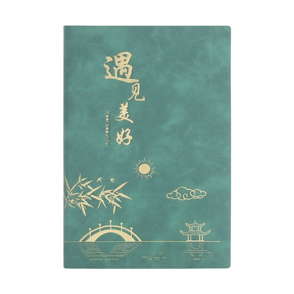 JOGZMZ A5 Leather Soft Cover Notebook, 192-Page Lined Journal with Thick 80g Paper for Business Meetings, Office Documentation & Professional Note-Taking