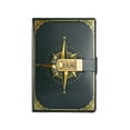 thumbnail image 1 of JOGZMZ A5 Lockable Journal with Combination Lock, Compass Design Password Notebook, Vintage Imitation Leather Diary for Secure Writing, 1 of 6