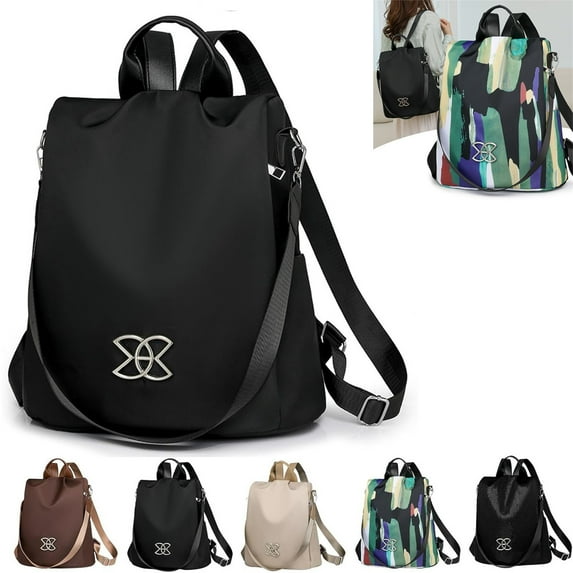 JOGZMZ Anti-Theft Large Capacity Backpack for Women, Stylish Secure Shoulder Bag with USB Port, Waterproof Fabric Travel Backpack