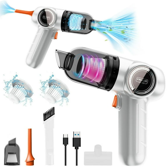 JOGZMZ Cordless Handheld Vacuum Cleaner, 10000Pa Powerful Suction, 2in1 Blow & Vacuum for Car, USB Rechargeable, Portable with MultiAttachments, Keyboard Cleaner