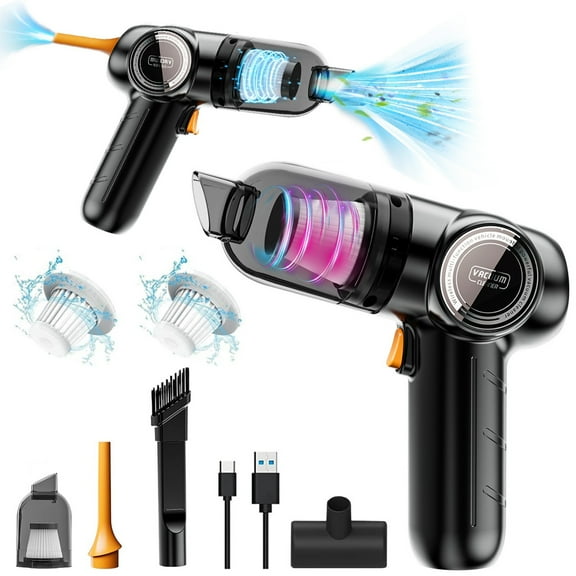 JOGZMZ Cordless Handheld Vacuum Cleaner, 10000Pa Powerful Suction, 2in1 Blow & Vacuum for Car, USB Rechargeable, Portable with MultiAttachments, Keyboard Cleaner