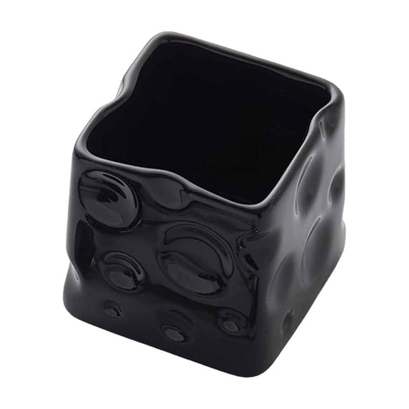 JOGZMZ Ceramic Cheese Storage Jar, High Appearance Desktop Organizer for Pens, Cosmetics, and Small Accessories