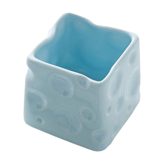 JOGZMZ Ceramic Cheese Storage Jar, High Appearance Desktop Organizer for Pens, Cosmetics, and Small Accessories