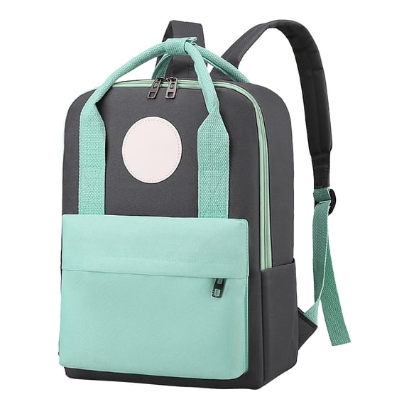 JOGZMZ 12.6" Mini Backpack, Lightweight Elementary Bag with Multiple Pockets, Durable Canvas Travel Backpack for Ages 3-6 Gray