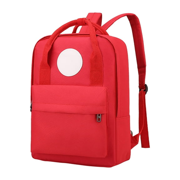 JOGZMZ 12.6" Mini Backpack, Lightweight Elementary Bag with Multiple Pockets, Durable Canvas Travel Backpack for Ages 3-6 Yellow