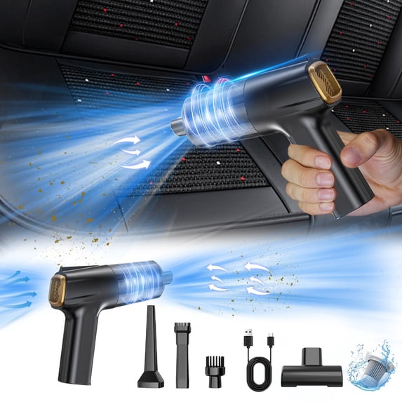 JOGZMZ Cordless Handheld Vacuum Cleaner, Powerful Suction for Car & Home, Lightweight Portable Wireless Car Vacuum, Brushless Motor, MultiSurface Use with 5 Attachments