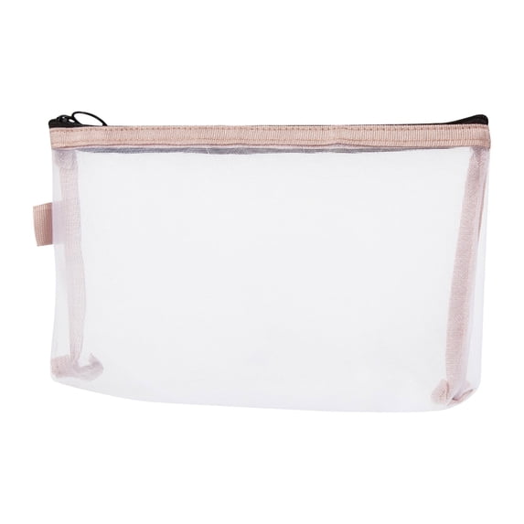 JOGZMZ Cosmetic Mesh Storage Bag for Travel and Essentials, Portable Zipper Pouch for Lipstick Keys Cards, Compact Design Durable Nylon Organizer Accessory