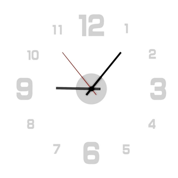 JOGZMZ DIY Wall Clock Silent Non-Ticking, Frameless Analog Clock Acrylic Modern Style Battery Operated Wall Clock for Living Room, Bedroom Indoor Use