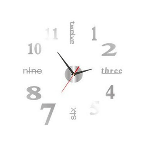 JOGZMZ DIY Wall Clock Silent Non-Ticking, Frameless Analog Clock Modern Style Battery Operated Wall Clock for Living Room, Bedroom Indoor Use