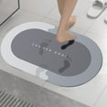 thumbnail image 1 of JOGZMZ Diatomaceous Bath Rug Super Absorbent Quick Dry Rubber Backing Non Slip Washable Bathroom Floor Mats Shower Rug for In Front Of Bathtub Shower Room 16x24177 Gray 16×24in, 1 of 9