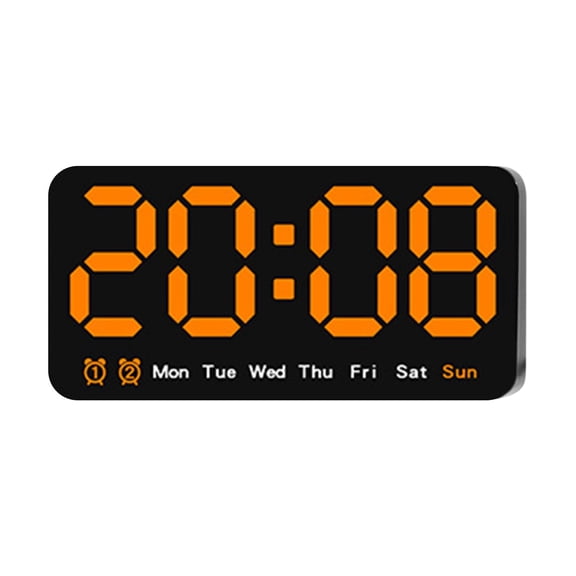 JOGZMZ Digital Wall Clock with Large Screen Multifunctional Alarm Clock with Temperature Date Voice Control Function for Living Room Bedroom Daily Home Use