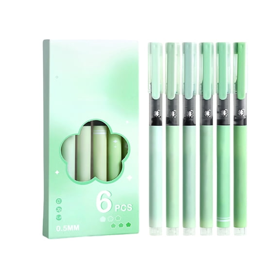JOGZMZ Fast-Drying Liquid Ballpoint Pen, 0.5mm Needle Tip, High-Capacity Ink, Waterproof Black, Quick-Dry in 3 Seconds, 6-Pack Set, for Professional Writing, Office, and Daily Notes