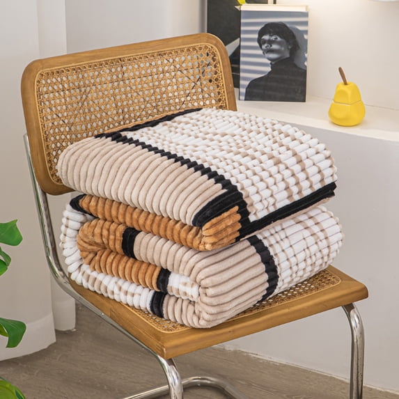 JOGZMZ Flannel Plaid Patchwork Throw Blanket 59x39 Inch, Soft Warm Quilt for Couch Bed Office, Lightweight Washable Summer Nap Blanket
