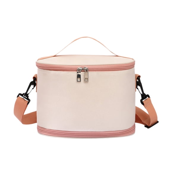 JOGZMZ Foldable Insulated Lunch Tote with Adjustable Strap, Multi-Compartment Thermal Food Bag, Large Capacity Bento Carrier for Family