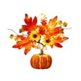 thumbnail image 1 of JOGZMZ Glowing Halloween Pumpkin Tree Decor - Light Up Thanksgiving Centerpiece, Fall Porch & Table Decorations, Faux Harvest Decor, No Maintenance (14-15"), 1 of 6