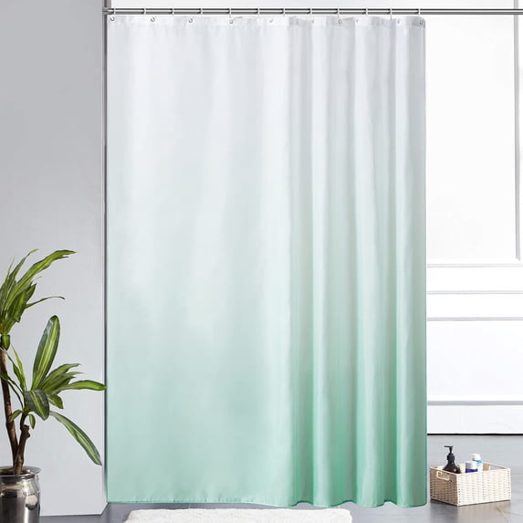 JOGZMZ Gradient Digital Print Shower Curtain, Waterproof Polyester Bathroom Curtain, 36x72 Inch, Weighted Hem & Rust-Proof Grommets