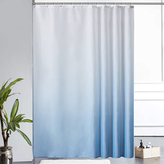 JOGZMZ Gradient Digital Print Shower Curtain, Waterproof Polyester Bathroom Curtain, 36x72 Inch, Weighted Hem & Rust-Proof Grommets