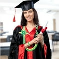 thumbnail image 1 of JOGZMZ Graduation Ribbon Leis Braid Color Congrats Graduates Leis Necklace and Braid Bracelets for Graduation Party B 39.3×1.29, 1 of 8