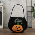 thumbnail image 1 of JOGZMZ Halloween Candy Bag - 10" Pumpkin Trick or Treat Basket for Kids, Reusable Non-Woven Party Favor with Velvet Lined, Gift & Treat Bags for Halloween Decorations (Orange), 1 of 6