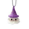 thumbnail image 1 of JOGZMZ Halloween Ghost Car Ornament - Handmade Crochet Keychain Bag Charm, Cute Wool Hanging Gift Decor for Auto Home, 1 of 5