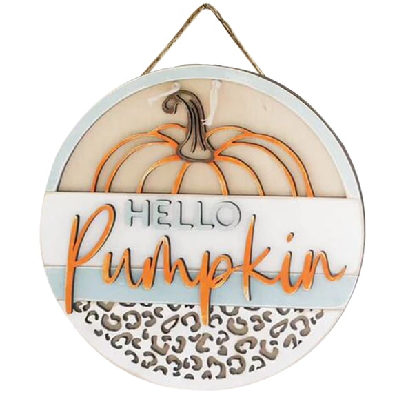 JOGZMZ Hanging Ornaments Wood Pumpkin Sign Fall Crop Thanksgiving Hanging Wall Decoration Home Decor