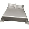 thumbnail image 1 of JOGZMZ Ice Silk Bed Sheet Pillow Case 3-piece Set - Silky and Luxurious Soft Ice Silk Bed Sheet Suitable for All Seasons Cool Ice Silk Fabric Machine Washable Home Improvement, 1 of 8