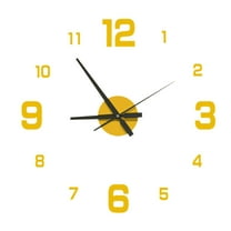 JOGZMZ Large DIY Wall Clock Silent Non-Ticking, Frameless Analog Clock Acrylic Modern Style Battery Operated Wall Clock for Living Room, Bedroom Indoor Use