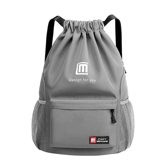 JOGZMZ Large Drawstring Sports Backpack, Waterproof Gym Bag with Adjustable Straps, Lightweight Travel Storage for Hiking & Camping
