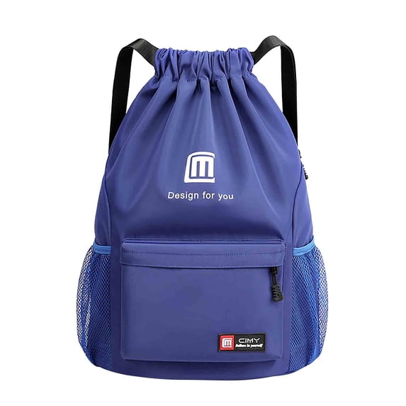 JOGZMZ Large Drawstring Sports Backpack, Waterproof Gym Bag with Adjustable Straps, Lightweight Travel Storage for Hiking & Camping