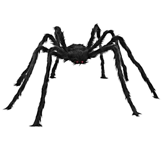 JOGZMZ Large Halloween Spider, 59.10 Inch Halloween Haunted House Prop Black Spider Ornament, Halloween Decoration Party Supplies