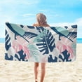thumbnail image 1 of JOGZMZ Leaf Print Microfiber Beach Towel - 30x60 Inch Absorbent Towel, Sandproof & Fast-Drying for Summer Travel, Pool, Outdoor, 1 of 8