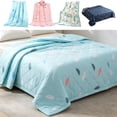 thumbnail image 1 of JOGZMZ Lightweight Summer Cooling Quilt Full Size Soft Breathable Skin-Friendly Air Conditioner Comforter Machine Washable All Season Bedspread for Twin Bed 55x79 Inch, 1 of 6