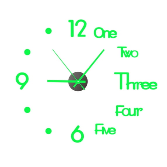 JOGZMZ Luminous Frameless Analog Wall Clock DIY Wall Clock Silent Non-Ticking Acrylic Modern Style Battery Operated Wall Clock for Living Room, Bedroom Indoor Use