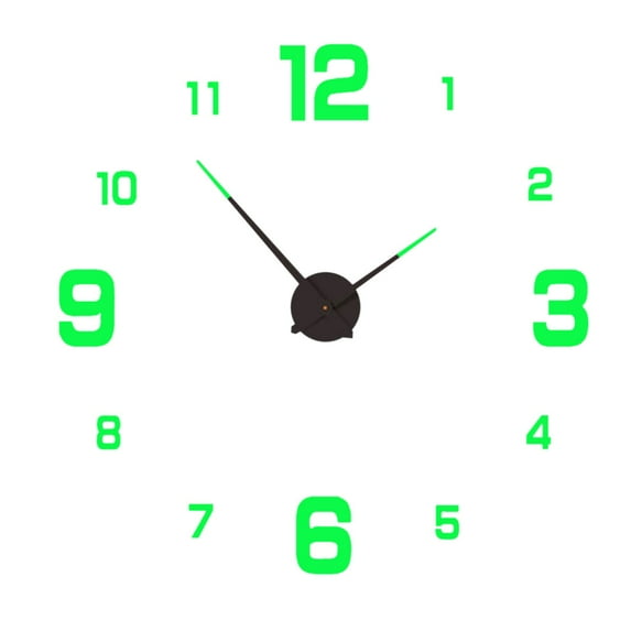 JOGZMZ Luminous Wall Clock Silent Non-Ticking, DIY Glowing Frameless Analog Clock Acrylic Modern Style Battery Operated Wall Clock for Living Room, Bedroom Indoor Use