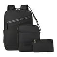 thumbnail image 1 of JOGZMZ Men's Business Backpack 3-Piece Set, Spliced Laptop Bag with USB Charging, Large Capacity Waterproof Office Backpack, 1 of 9
