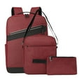 thumbnail image 1 of JOGZMZ Men's Business Backpack 3-Piece Set, Spliced Laptop Bag with USB Charging, Large Capacity Waterproof Office Backpack, 1 of 9