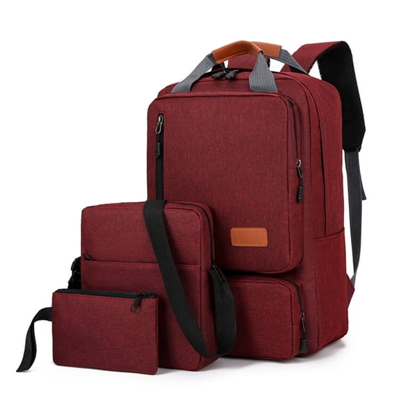 JOGZMZ Men's Casual Backpack 3-Piece Set, Waterproof Oxford Travel Bag with USB Port, Large Capacity Laptop Backpack