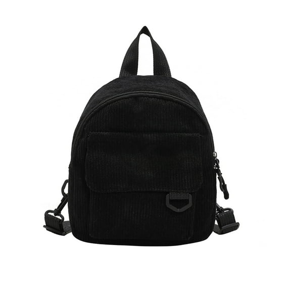 JOGZMZ Mini Corduroy Backpack, Cute OL Commuting Bag with Adjustable Strap, Small Cosmetic Backpack for Teens
