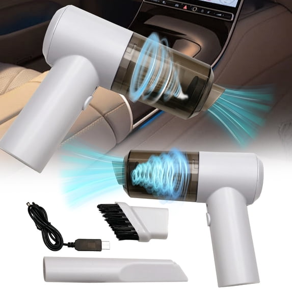 JOGZMZ Cordless Handheld Vacuum, 9000Pa Strong Suction, 50 Mins Wireless, Portable for Car & Home Cleaning, Mini USB Rechargeable, Lightweight for Pet Hair, Father's Day Gift