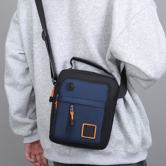JOGZMZ Multifunctional Crossbody Bag for Outdoor, Thickened Oxford Cloth Shoulder Pack with Classified Storage, Water-Resistant Design Dark Blue