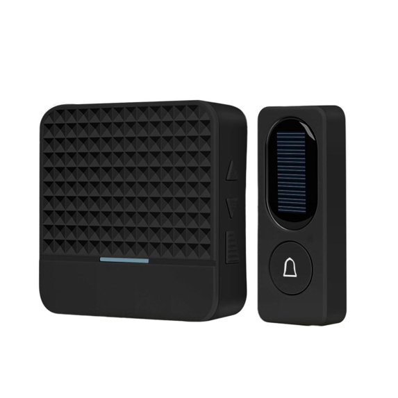 JOGZMZ New Solar Powered Doorbell, Intelligent Music, Wireless Doorbell, Remote Control Doorbell for Household Use,Energy Saving and Power Saving