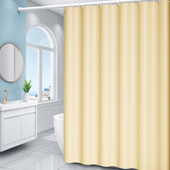 JOGZMZ No-Punch PEVA Printed Shower Curtain, Waterproof Bathroom Partition with 9 Hooks, 48x72 Inch, Lightweight & Odorless