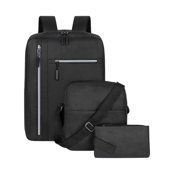 JOGZMZ Oxford Cloth USB Backpack 3-Piece Set, Large Capacity Waterproof Bag for College, Durable Travel Backpack with Charging Port