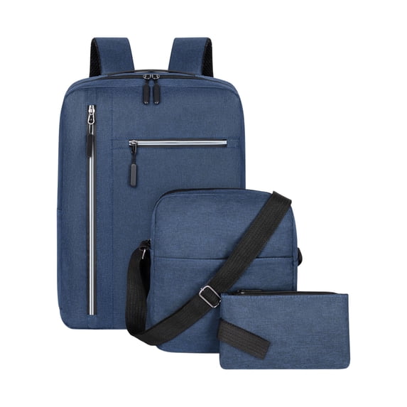 JOGZMZ Oxford Cloth USB Backpack 3-Piece Set, Large Capacity Waterproof Bag for College, Durable Travel Backpack with Charging Port
