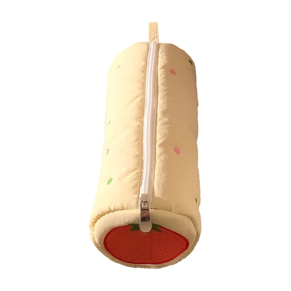 JOGZMZ Pencil Pouch with Cute Embroidery, Durable Polyester Pen Case for Stationery Organization, Lightweight Desktop Organizer