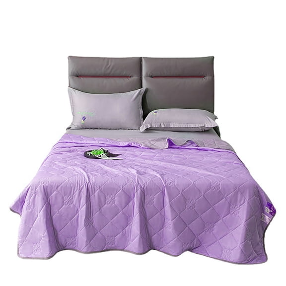 JOGZMZ Plaid Queen Size Cooling Comforter, Water-Washed Breathable Summer Quilt for AC Rooms, Breathable Bedding for All Season (40×60 Inch)