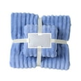 thumbnail image 1 of JOGZMZ Plush Candy Stripe Bath Towel Set - 2PC Ultra Soft Velvet Towels 55x27 Inches, Quick Absorb Home Travel Spa Gift Ready, 1 of 6