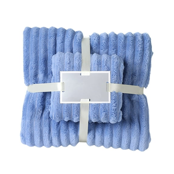 JOGZMZ Plush Candy Stripe Bath Towel Set - 2PC Ultra Soft Velvet Towels 55x27 Inches, Quick Absorb Home Travel Spa Gift Ready