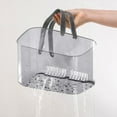 thumbnail image 1 of JOGZMZ Portable Shower Plastic Organizer Storage Baskets with Handles, Bins Organizer for Bathroom and Kitchen（White）Organizer Bin for Bathroom School Dorm Kitchen Gray 10.2x6x6ins, 1 of 6